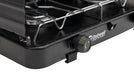 Outwell Appetizer Duo - 2 Burner Compact Stove close up feature image of side view of gas knob