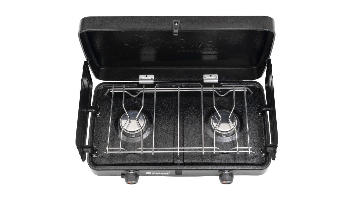 Outwell Appetizer Duo - 2 Burner Compact Stove feature image of cooker with Ariel view