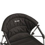 Outwell Campana Black Folding Camping Chair close up of curved back