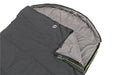 Outwell Campion Lux Double Sleeping Bag - Dark Grey feature image of top of sleeping bag with one side unzipped a bit