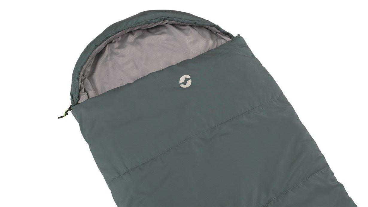 Outwell Campion Lux Sleeping Bag Single - Teal feature image of top of sleeping bag