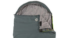 Outwell Campion Lux Sleeping Bag Single - Teal feature image of bag open at the top