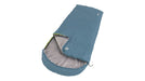 Outwell Campion Single Sleeping Bag - Ocean Blue feature image of bag with zip open at the top