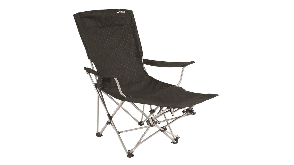 Outwell Catamarca Lounger Folding Arm Chair Black — Aztec Leisure