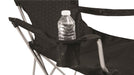 Outwell Catamarca Lounger Folding Arm Chair - Black feature image showing water bottle in cup holder