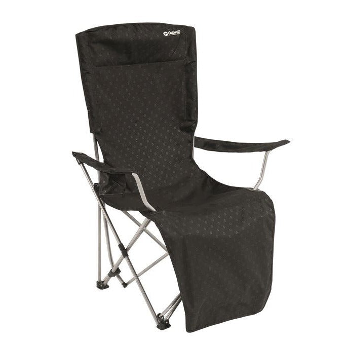Outwell Catamarca Lounger Folding Arm Chair Black — Aztec Leisure