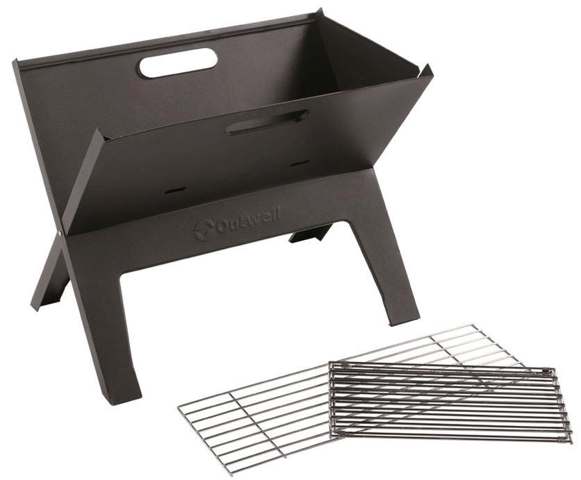 Outwell Cazal Portable Feast Grill, grill removed, side open