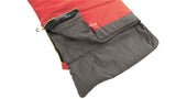 Outwell Celebration Lux Single Sleeping Bag - Red close up of interior pattern and padded head rest