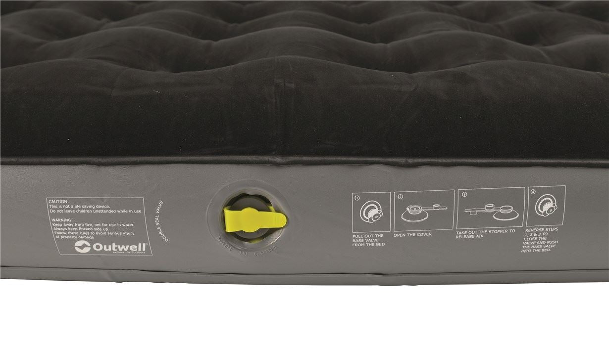 Outwell Classic Double Airbed feature of image showing the valve on side of airbed