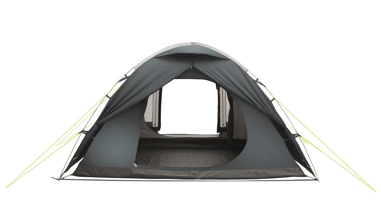 Outwell Cloud 3 - 3 Berth Dome Tent image of tent with both front and rear door open 