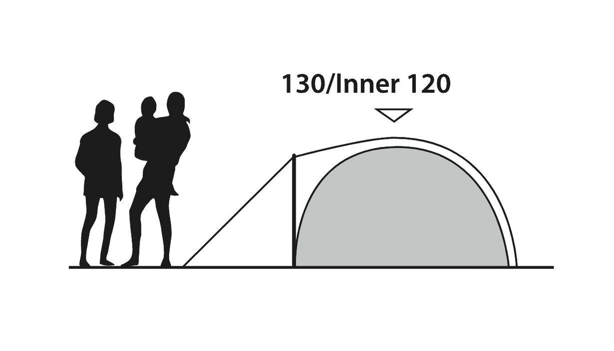 Outwell Cloud 3 - 3 Berth Dome Tent layout image of height 