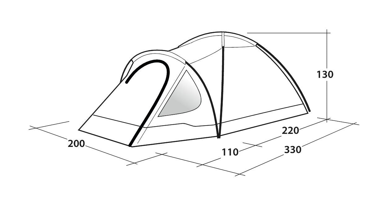 Outwell Cloud 3 - 3 Berth Dome Tent layout image