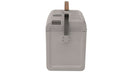 Outwell ECOlux 35 Litre Coolbox 12 & 230 Volts - Light Grey side view image of coolbox