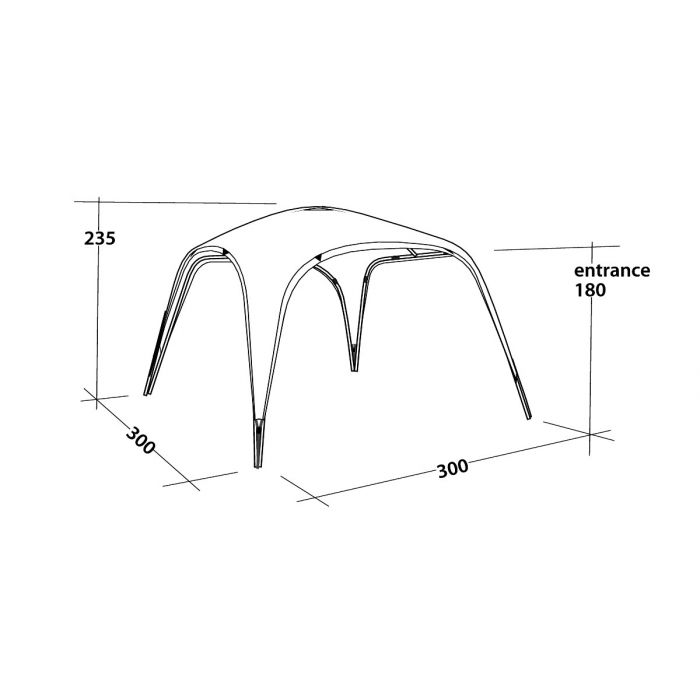Outwell Event Lounge Day Shelter / gazebo / Tent - Medium - 3D Floorplan