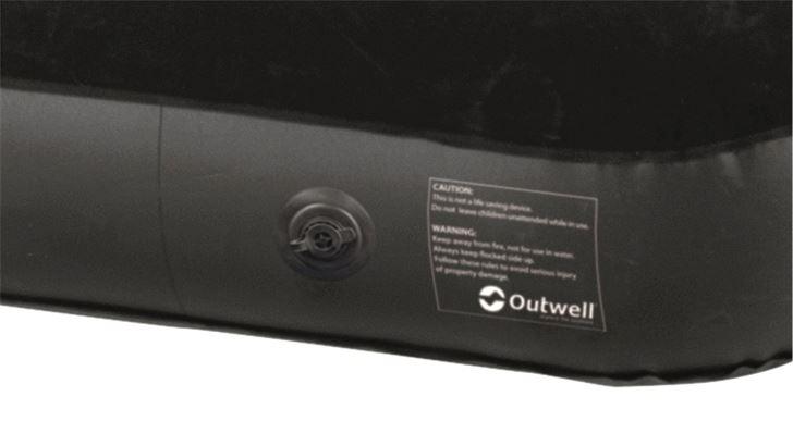 Outwell Flock Classic Double Air Bed close up of valve and side of airbed