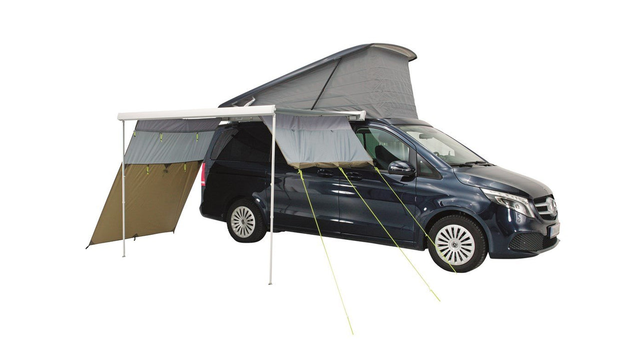 Outwell Fallcrest Side Panel Set - Fits Fiamma F45 Canopies shown with one side up