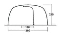111301 Outwell Lawndale 6 Tunnel tent height layout image