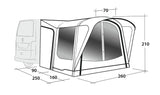 Outwell Newberg 160 Air Low - Drive Away Awning - Awning Dimensions