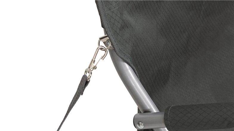 Outwell Perce Camping Dining Chair - carry strap clip up close