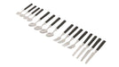 Outwell Turon Pouch Cutlery Set - main product image, showing full set of spoons, forks, and knives, laid out