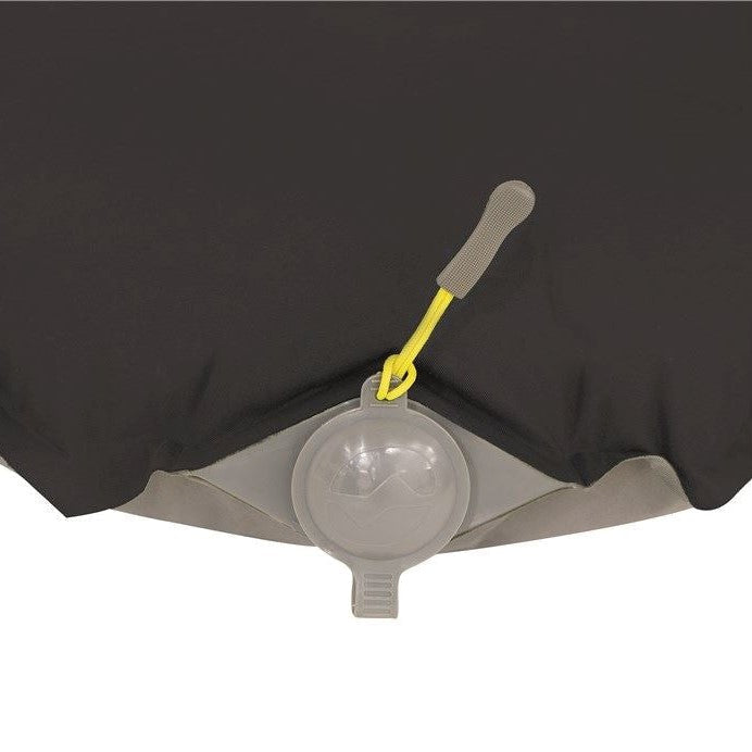 Outwell Sleepin Single 7.5cm Self Inflating Mat with High Flow Valve showing closed flat valve