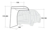 Outwell Upcrest - Vehicle Awning Tailgate Shelter layout image  