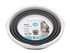 Quest Collapsible-wares 10L Round Bucket  - bucket collapsed - grey
