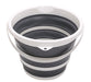 Quest Collapsible-wares 10L Round Bucket  - Grey and white stripped bucket