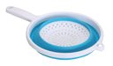 Quest Collapsible-wares strainer - white and blue strainer collapsed