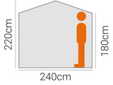 Quest Instant Screen House 4 - side view dimensions
