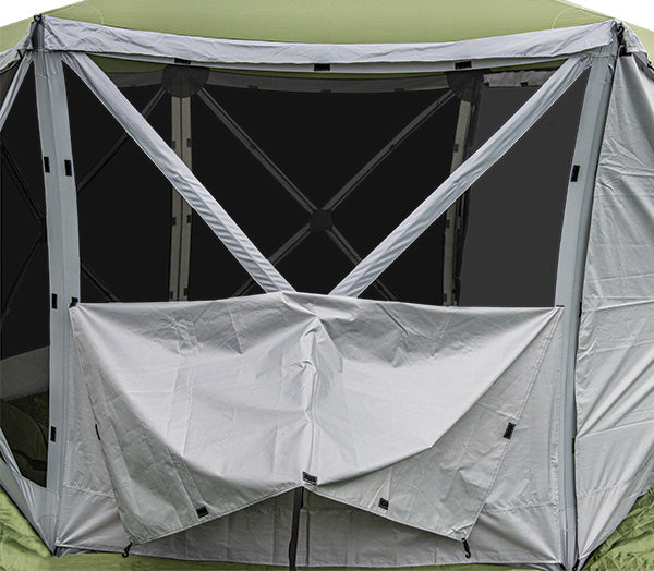 Quest Screen House 4 Side Panels (Pair in Grey) can fold halway down for ventilation