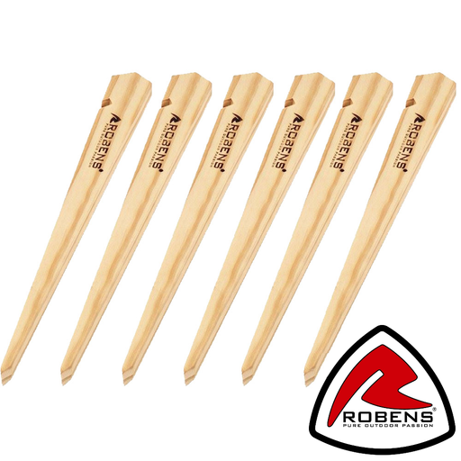 Robens Wood Stake Marquee Yurt Pegs x 6 - Wooden Camping Pegs