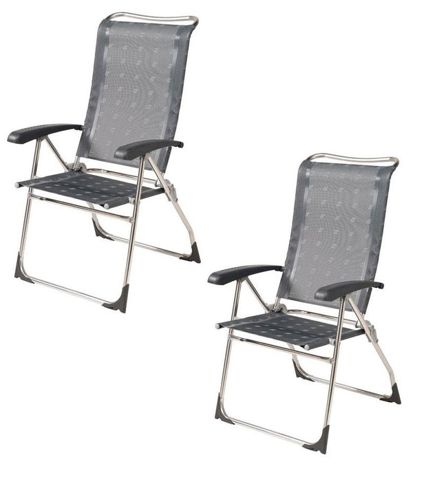 Dukdalf Aspen Folding Chair Grey x2