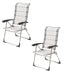 Dukdalf Aspen Folding Chair Grey Stripe x2