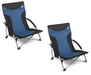  Kampa Sandy Low Beach Chair - Midnight Blue x2