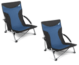  Kampa Sandy Low Beach Chair - Midnight Blue x2
