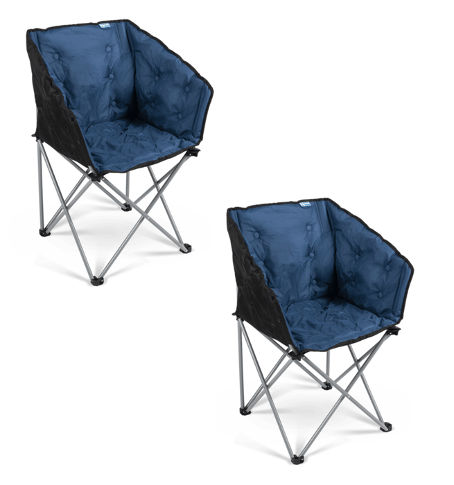 Kampa Tub Folding Camping Chair - Midnight Blue x2
