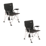 Outwell Campo Folding Deck Chair - Black - Set of Two