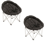 Outwell Casilda XL Moon Camping Chair - Black Set of Two