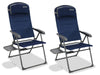 Quest Ragley Pro Recline Folding Caravan Chair & Side Table Set of two