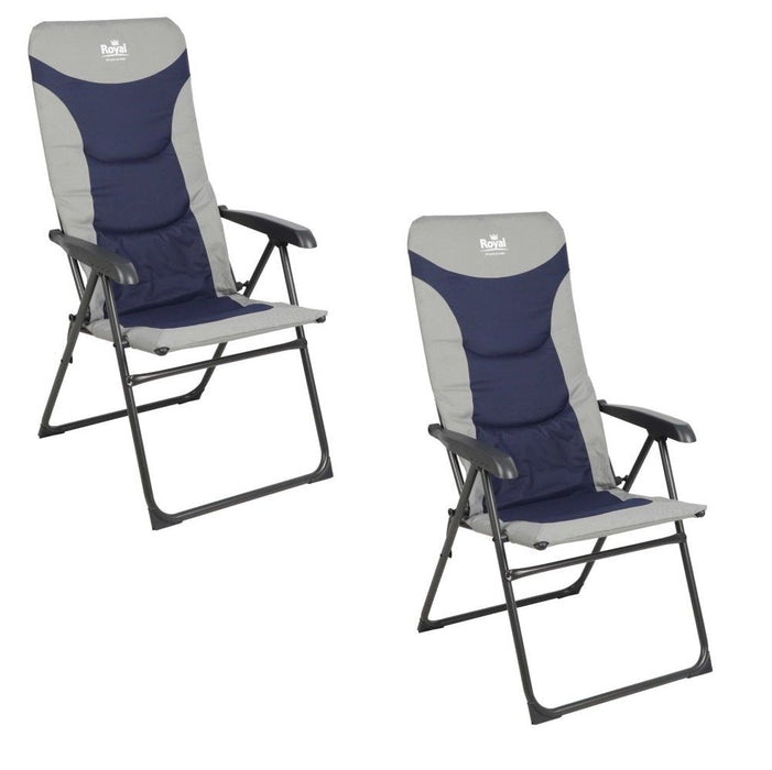 Royal Colonel Folding Camping Chair Set of Two