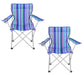 Yello Folding Camping Chair - Stripe Set of Two