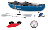 Sevylor Adventure 2 Person Inflatable Kayak Kit - 2 paddles, foot pump & carry bag