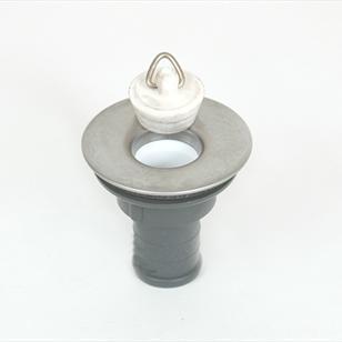 Sink Waste Outlet - Straight 3/4" Stainless Steel Top