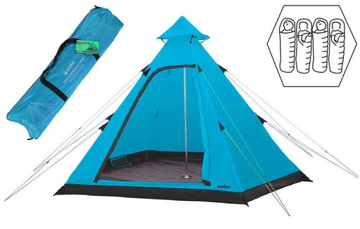 Summit 4 person Tipi Tent - Blue - Main Image