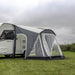 Sunncamp Swift 260 Deluxe SC Caravan Porch Awning - Grey - Shown with side door open