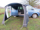Sunncamp Swift 260 Van Canopy Low showing entrance whilst attached to a campervan T6