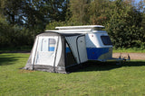 Sunncamp Swift Verao Van Awning 260 Low attached to caravan