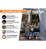 Vango Castlewood Air 800XL Tent and Groundsheet Package - 8 Person Tent 2023  internal features image