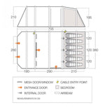 Vango Lismore 600XL 6 Berth Tunnel Tent & Groundsheet Package layout image